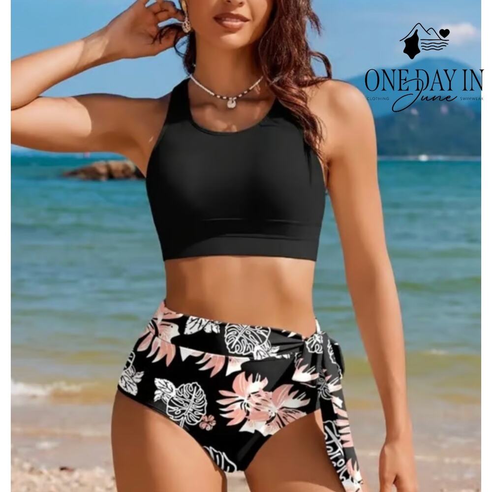 Aimage Crop Top Bikini Swimsuit Size M